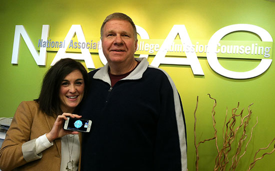 Anne Kremer and Mike Dunker at NACAC in Washington DC
