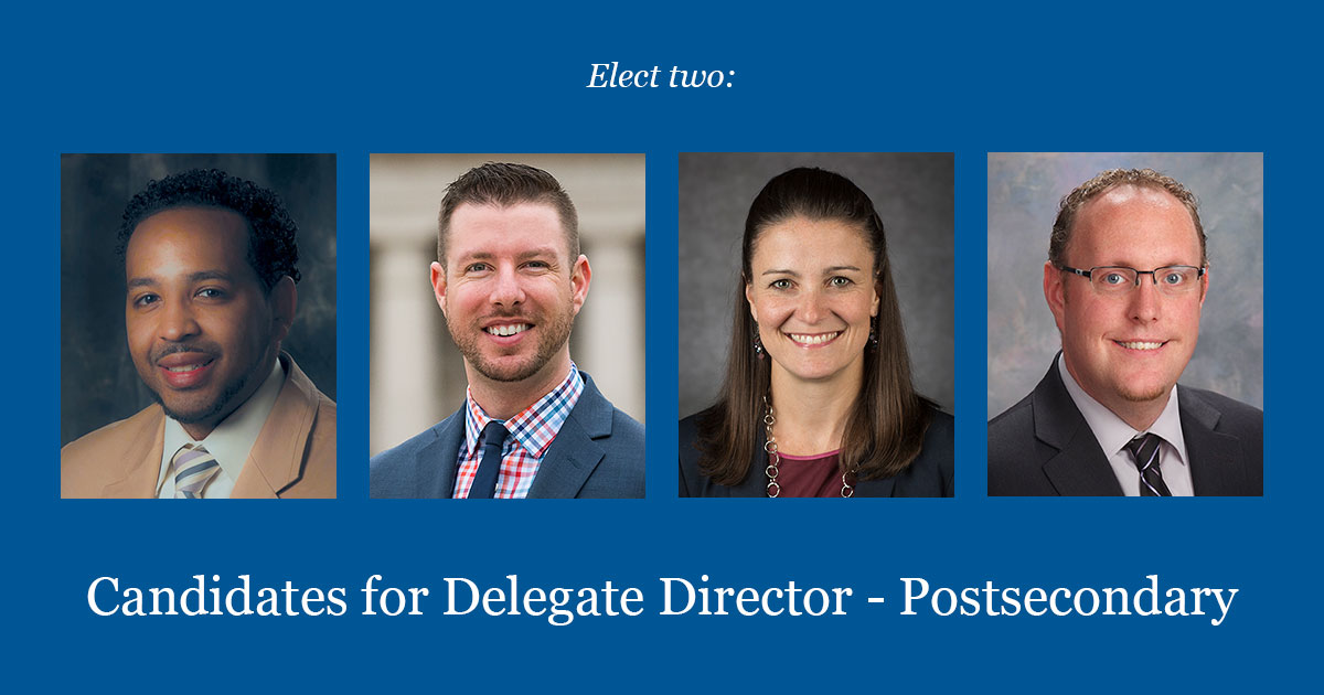 Candidates For Delegate Director - Postsecondary 2017