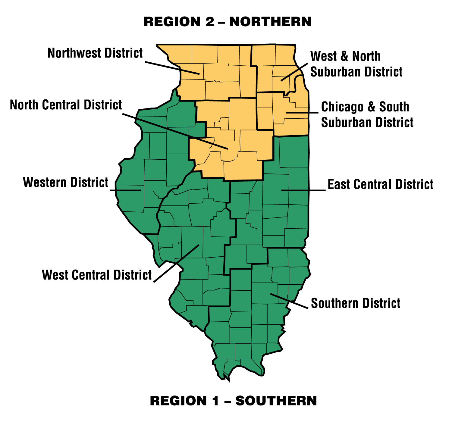 Northern District Of Illinois Map District Map   IACAC