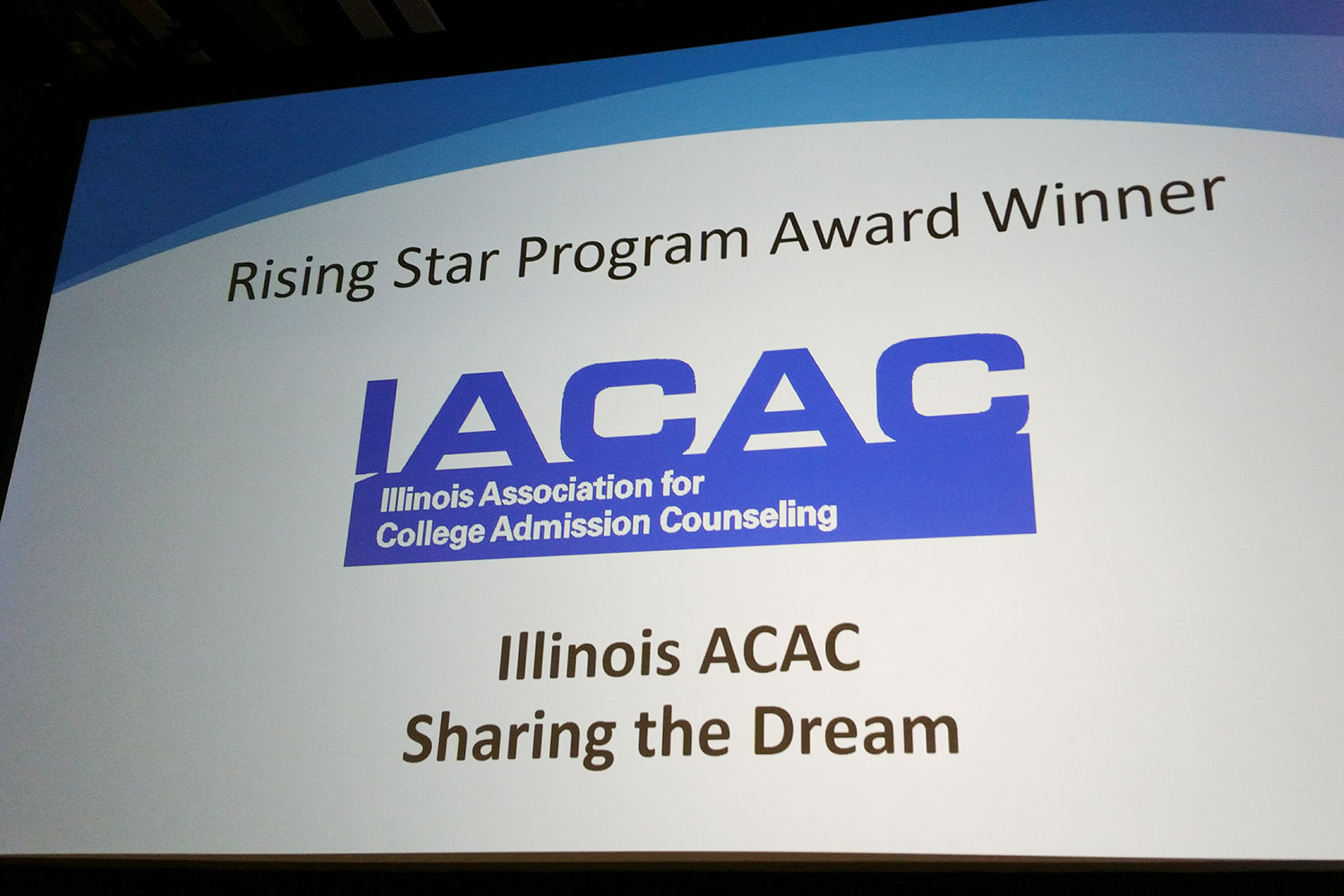 NACAC Rising Star Award for IACAC's Sharing the Dream